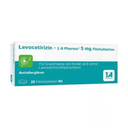 LEVOCETIRIZIN-1A Pharma 5 mg filmsko obložene tablete, 20 kos