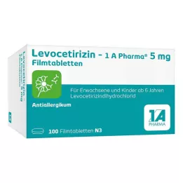 LEVOCETIRIZIN-1A Pharma 5 mg filmsko obložene tablete, 100 kos