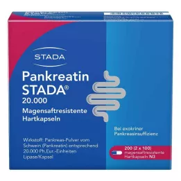 PANKREATIN STADA 20.000 gastrorezistentnih trdih kapsul, 200 kos