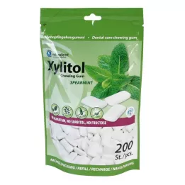 MIRADENT Xylitol žvečilni gumi Spearmint Ref., 200 kos