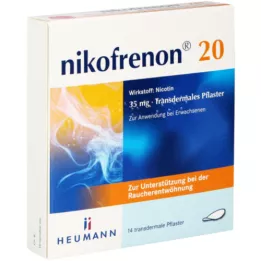 NIKOFRENON 20 transdermalnih obližev Heumann, 14 kos