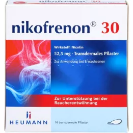 NIKOFRENON 30 transdermalnih obližev Heumann, 14 kos