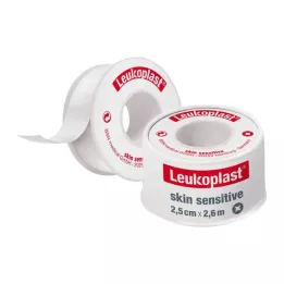 LEUKOPLAST Skin Sensitive 2,5 cm x 2,6 m z zaščitnim povojem, 1 kos