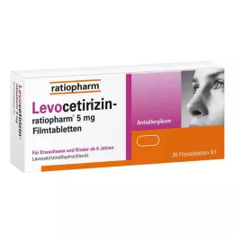 LEVOCETIRIZIN-ratiopharm 5 mg filmsko obložene tablete, 20 kom