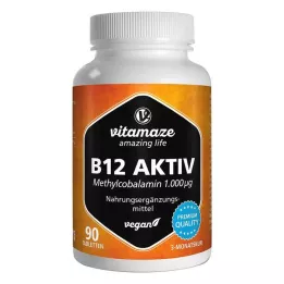 B12 AKTIV 1.000 µg veganske tablete, 90 kos