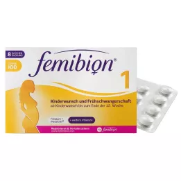 FEMIBION 1 želja po otrocih+zgodnja nosečnost brez jodovih tablet, 60 kom