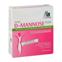 D-MANNOSE PLUS 2000 mg Sticks z vitamini in minerali, 15X2,47 g