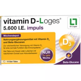VITAMIN D-LOGES 5.600 IU impulz tedenski depo KTA, 15 kosov