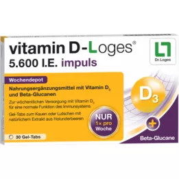 VITAMIN D-LOGES 5.600 IU impulz tedenski depo KTA, 30 kosov