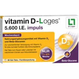 VITAMIN D-LOGES 5.600 I.U. impulzni tedenski depo KTA, 60 kosov