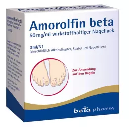 AMOROLFIN beta 50 mg/ml učinkovina lak za nohte, 3 ml