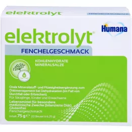 HUMANA Zložljiva škatla z elektrolitom v prahu komarčka, 75 g