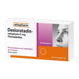 DESLORATADIN-ratiopharm 5 mg filmsko obložene tablete, 20 kom
