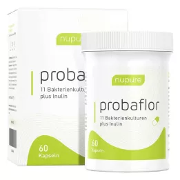 NUPURE probiotiki probaflor za čiščenje črevesja Kps., 60 kos