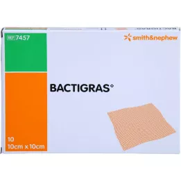 BACTIGRAS antiseptična parafinska gaza 10x10 cm, 10 kos