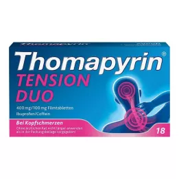 THOMAPYRIN TENSION DUO 400 mg/100 mg filmsko obložene tablete, 18 kos