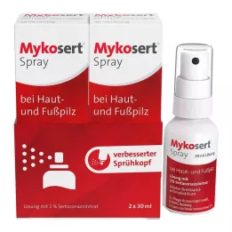 MYKOSERT Pršilo proti glivicam kože in stopal, 2X30 ml