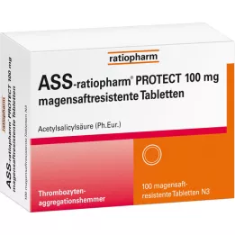 ASS-ratiopharm PROTECT 100 mg gastrorezistentne tablete, 100 kos