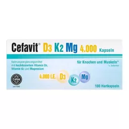 CEFAVIT D3 K2 Mg 4.000 IE trde kapsule, 100 kosov