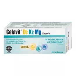 CEFAVIT D3 K2 Mg 7.000 IE trde kapsule, 60 kosov