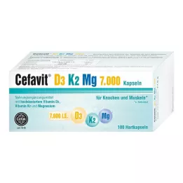 CEFAVIT D3 K2 Mg 7.000 IE trde kapsule, 100 kosov