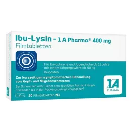 IBU-LYSIN 1A Pharma 400 mg filmsko obložene tablete, 50 kos
