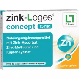 ZINK-LOGES koncept 15 mg kapsule želodčnega soka, 30 kos