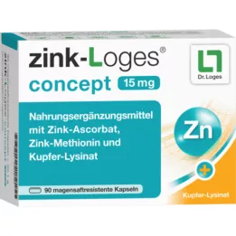 ZINK-LOGES koncept 15 mg kapsule želodčnega soka, 90 kos