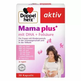 DOPPELHERZ Mama plus z DHA+folno kislino kapsule, 30 kos