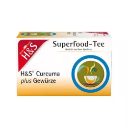 H&amp;S Curcuma plus začimbe filter vrečka, 20X1,5 g