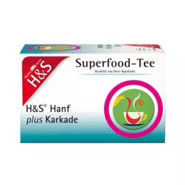 H&amp;S Konoplja plus Karkade filter vrečke, 20X1,3 g
