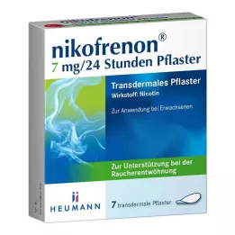 NIKOFRENON 7 mg/24 ur transdermalni obliž, 7 kos