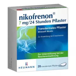 NIKOFRENON 7 mg/24 ur transdermalni obliž, 28 kos