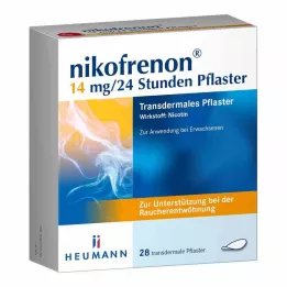 NIKOFRENON 14 mg/24 ur transdermalni obliž, 28 kos
