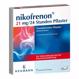 NIKOFRENON 21 mg/24 ur transdermalni obliž, 7 kos