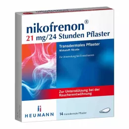 NIKOFRENON 21 mg/24 ur transdermalni obliž, 14 kos