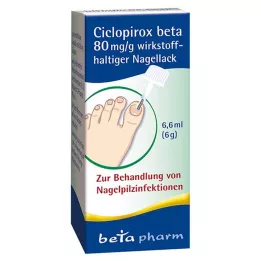 CICLOPIROX beta 80 mg/g učinkovina lak za nohte, 6,6 ml