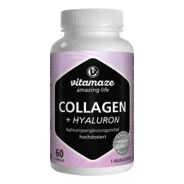 COLLAGEN 300 mg + Hyaluron 100 mg visokoodmerne kapsule, 60 kos