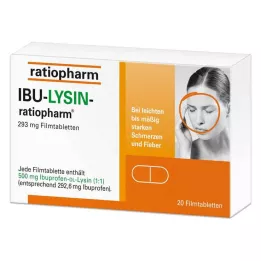 IBU-LYSIN-ratiopharm 293 mg filmsko obložene tablete, 20 kos