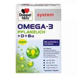 DOPPELHERZ Omega-3 sistemske kapsule rastlinskega izvora, 120 kos