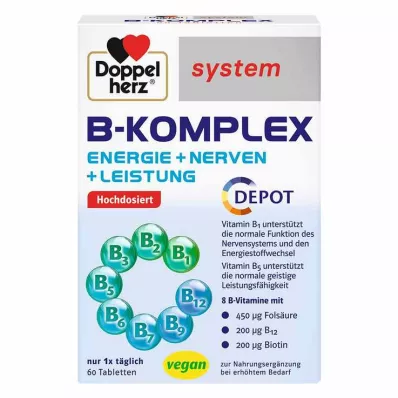 DOPPELHERZ B-complex sistem tablete, 60 kom DOPPELHERZ B-complex sistem tablete, 60 kom