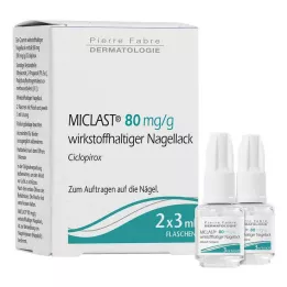 MICLAST 80 mg/g medicinski lak za nohte, 2X3 ml