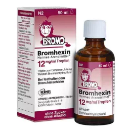 BROMHEXIN Hermes Arzneimittel 12 mg/ml kapljice, 50 ml