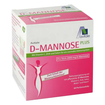 D-MANNOSE PLUS 2000 mg Sticks z vitamini in minerali, 60X2,47 g D-MANNOSE PLUS 2000 mg Sticks z vitamini in minerali, 60X2,47 g