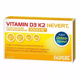 VITAMIN D3 K2 Hevert plus Ca Mg 1000 IE/2 kapsuli, 60 kom