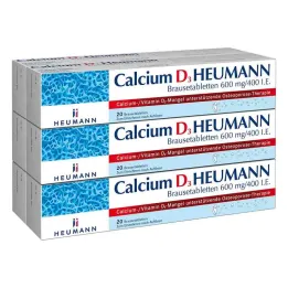 Kalcij D3 Heumann šumeče tablete 600 mg/400 i.e.(120 kosov)