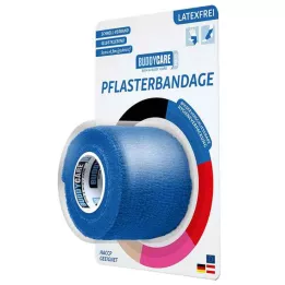 PFLASTERBANDAGE brez lateksa BUDDYCARE MED modra, 1 kos