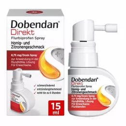 DOBENDAN Direktni flurbiprofen v pršilu Med &amp; Limona, 15 ml