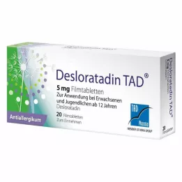 DESLORATADIN TAD 5 mg filmsko obložene tablete, 20 kom