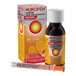 NUROFEN Junior sirup za vročino in bolečino jagoda 40 mg/ml, 100 ml
